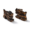 Natural Tiger Eye Carved Healing Dragon Figurines DJEW-F025-02B-1