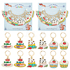 Alloy Enamel Cake Pendant Locking Stitch Markers HJEW-AB00003-1