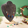 75Pcs 15 Colors Transparent Glass Leaf Pendants GLAA-TA0003-30-8