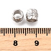 925 Sterling Silver Micro Pave Clear Cubic Zirconia Beads STER-F061-01A-P-2