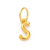 925 Sterling Silver Letter Charms with Jump Rings LS-STER-R008-01G-S-1