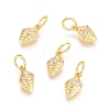 Brass Micro Pave Cubic Zirconia Charms ZIRC-G161-08G-1