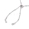 2Pcs 2 Colors 304 Stainless Steel Slider Necklace Makings AJEW-JB01258-4