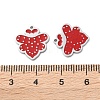 304 Stainless Steel Red Enamel Charms STAS-M102-63P-3