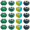 90Pcs 15 Styles Green Series Large Hole Resin European Beads OPDL-SP0001-02-7
