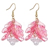 Acrylic Leaf Dangle Earrings EJEW-JE06183-01-1