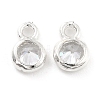 925 Sterling Silver with Single Cubic Zirconia Charms LS-STER-Z001-008S-2