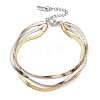 304 Stainless Steel Herringbone Chain Bracelets BJEW-H618-18MC-1