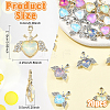 20Pcs 2 Colors UV Plating Alloy Mixed Color Glass Rhinestone Pendants FIND-YW0011-17-2