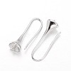 Brass Earring Hooks X-KK-L134-04-2