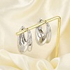 Brass Hoop Earrings for Women EJEW-U041-04P-3