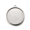 304 Stainless Steel Pendant Cabochon Settings X-STAS-S181-02P-B-1