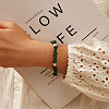 Natural Malachite Braided Beads Bracelets BJEW-L692-001G-3