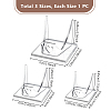 3Pcs 3 Styles Square Acrylic Base Display Easel Stands ODIS-GA0001-60-2