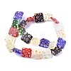 Square Handmade Millefiori Glass Beads LK-R004-46-2
