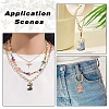 24Pcs 12 Styles Light Gold Alloy Printed Pendants FIND-YW0011-62-6