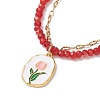 Natural Malaysia Jade Multi-strand Bracelets BJEW-JB12439-03-3