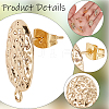 10Pcs Rack Plating Brass Stud Earring Findings KK-CN0003-34-7