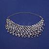 Crystal Rhinestone Bib Necklace NJEW-WH0018-01P-2