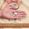 100Pcs 5 Colors Light Gold Plated Alloy Enamel Pendants ENAM-BY0001-01-5