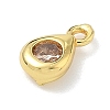 Brass Micro Pave Cubic Zirconia Charms KK-G548-20G-05-2