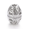 Brass Micro Pave Clear Cubic Zirconia Beads LS-KK-K243-12P-2
