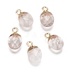 Electroplate Natural Quartz Crystal Charms G-S344-09H-1