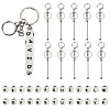 DIY Stainless Steel Beadable Keychain Making Kits KEYC-TA0001-63-2