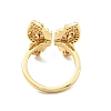 Cubic Zirconia Butterfly Open Cuff Ring RJEW-G251-14G-3