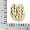 Rack Plating Brass Micro Pave Clear Cubic Zirconia Pendants KK-R163-05U-G-3