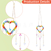 1Pc Colorful Glass Beaded Woven Net Suncatchers AJEW-CY0001-95A-6