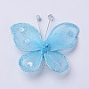 Polyester Butterfly Decoration DIY-WH0018-03G-2
