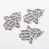 Palm Brass Pendants KK-F371-59P-2