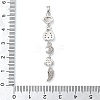 Brass Micro Pave Clear Cubic Zirconia Pendants KK-D101-01A-P-3