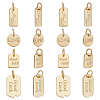 20Pcs 4 Styles Brass Charms KK-ME0001-39-1