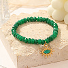 Natural White Jade Dyed Beaded Bracelets FW4097-1-2