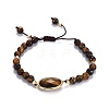 Natural Tiger Eye Braided Bead Bracelets BJEW-JB04210-03-1