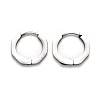 Tarnish Resistant 304 Stainless Steel Octagon Huggie Hoop Earrings STAS-J033-04B-P-1