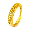 Brass Curb Chain Adjustable Rings for Women RJEW-G318-02A-G-1