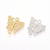 Brass Micro Pave Cubic Zirconia Links ZIRC-L068-21-1