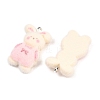 Flocking Opaque Resin Pendants RESI-P053-04C-P-2
