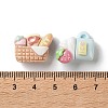 Strawberry Theme Opaque Resin Cabochons RESI-K043-28-3