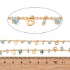 Brass & Glass Seed Beaded Chain KK-CBA3B44-08G-2