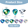 48Pcs Electroplated Glass Pendants EGLA-HS0001-13-2