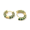 Rack Plating Brass Micro Pave Cubic Zirconia Hoop Earring EJEW-C102-13G-02-2