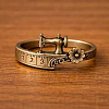 Alloy Sewing Machine Cuff Open Rings WG3E64F-01-2