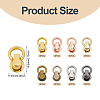 24Pcs 8 Colors Alloy Bag Suspension Clasps FIND-TA0009-98-4