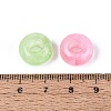 Two Tone Transparent Acrylic European Beads OACR-Q200-19-4