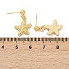 Shell Shape & Starfish & Dolphin & Fish Brass Dangle Stud Earrings EJEW-Z115-02G-5