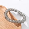 304 Stainless Steel Stretch Bangles for Women BJEW-P315-02E-P-3